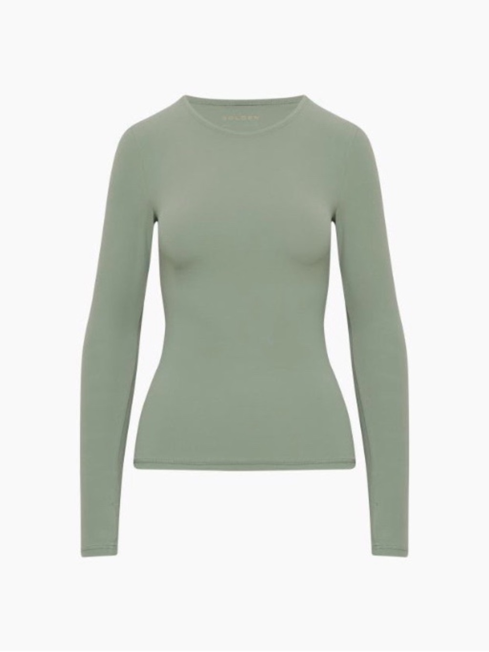 Aritzia Golden Butter Essential Long Sleeve Crewneck Thumbholes Smoky Sage Green